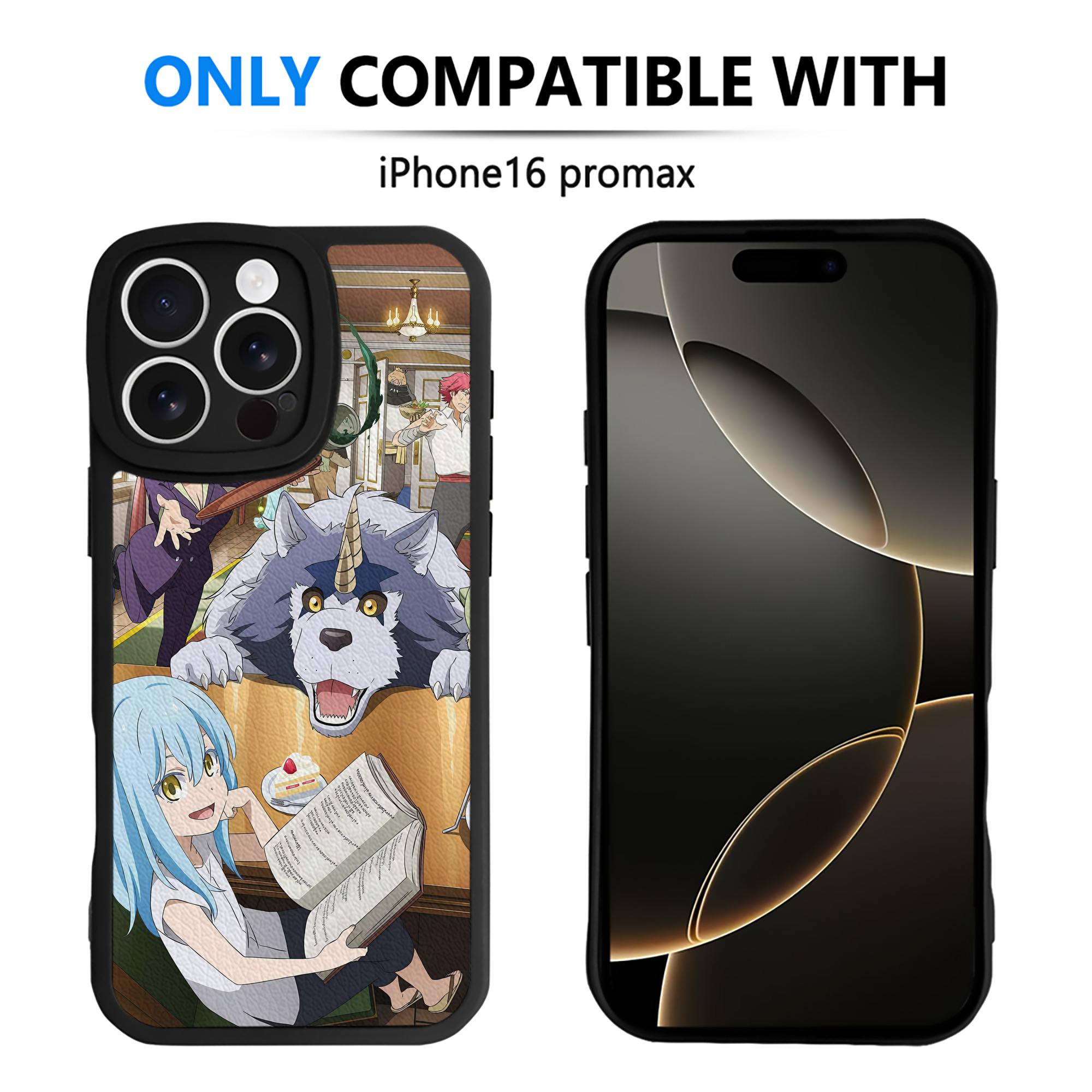 （画像用） 転スラ Regarding Reincarnated to Slime 【iPhone 16シリーズ対応】シリコンスマホケース（レザー調） 材質：シリコン